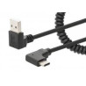 Cavo manhattan di ricarica usb-a a usb-c 1m 300v 10ms nero