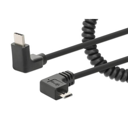 Cavo manhattan di ricarica usb-c a micro-usb 1m 300v 10ms