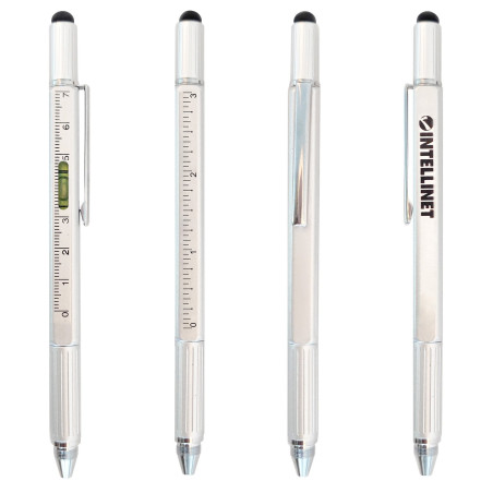 Penna a sfera intellinet multifunzione 5 in 1 con cacciavite bolla-righello