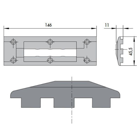 Contropiastra cisa per serrature 38x99mm [06277.92.0]