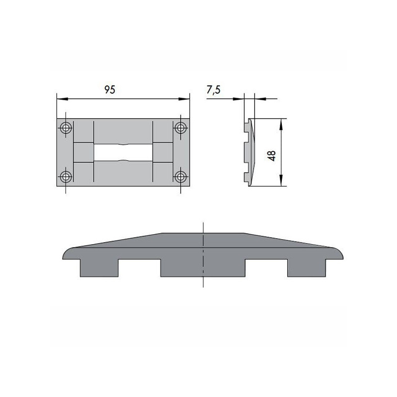 Contropiastra cisa per serrature 38x99mm [06287.14.0]