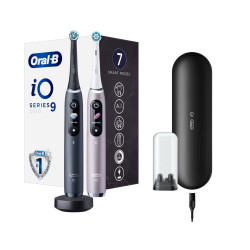 Spazzolino elettrico oral-b io series 9 duo 2pz nero/rosa [io
