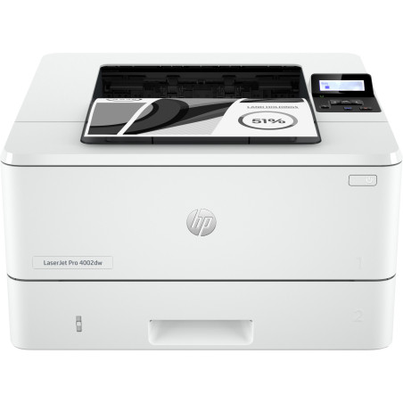 Stampante laser hp laserjet pro 4002dw monocromatica a4 wifi/ethernet/bt/bianco