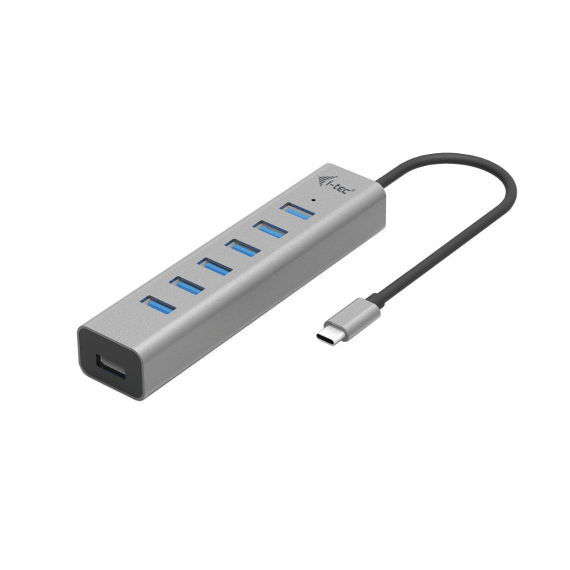 Hub usb i-tec 7 porte usb 3.0 grigio [c31hubmetal703]