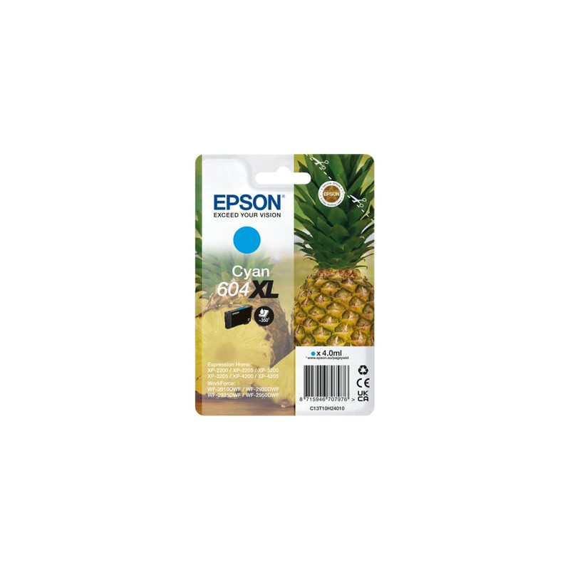 Cartuccia epson 604xl 4ml 350pagine ciano [c13t10h24010]