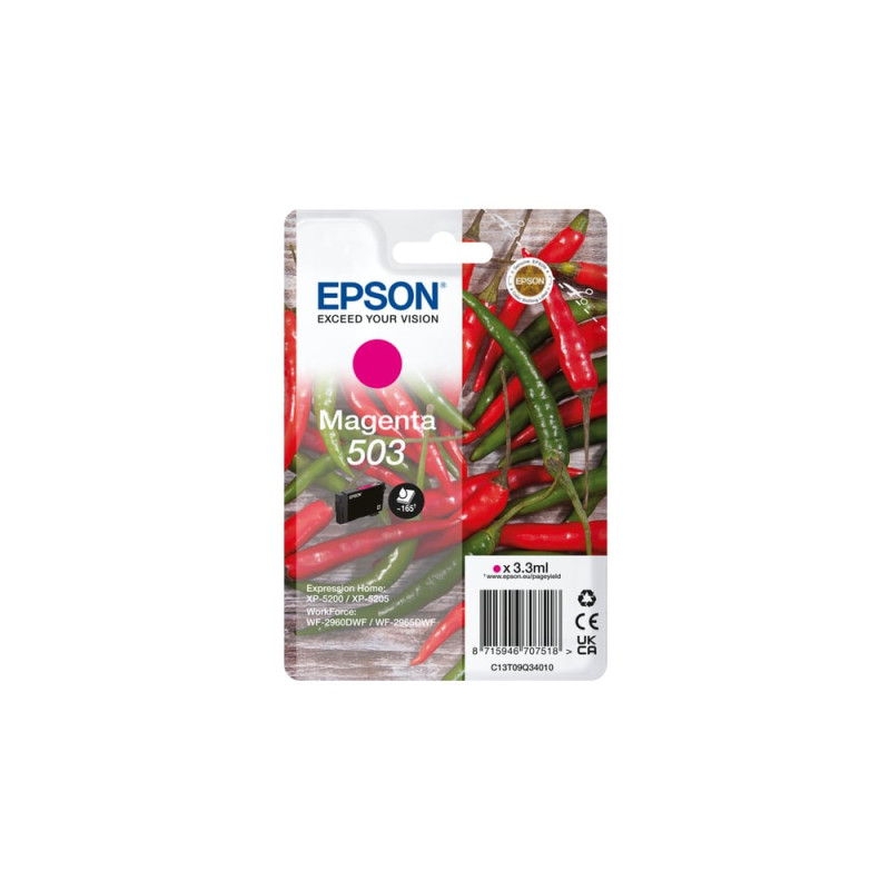 Cartuccia epson 503 3.3ml 165pagine magenta [c13t09q34020]