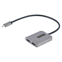 Adattatore startech.com usb-c a doppio hdmi 1.7'' nero/grigio