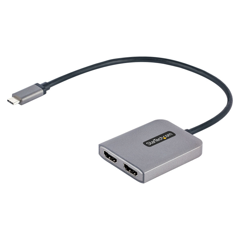 Adattatore startech.com usb-c a doppio hdmi 1.7'' nero/grigio