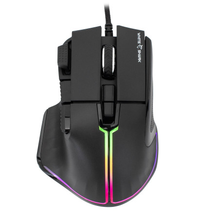 Mouse gaming white marrok rgb usb 12000dpi 9 tasti nero