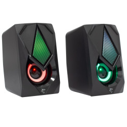 Altoparlanti white shark gaming speakers rgb/usb nero