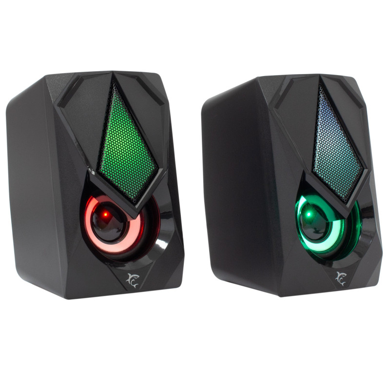 Altoparlanti white shark gaming speakers rgb/usb nero