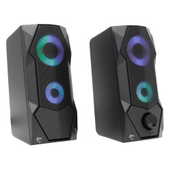 Altoparlanti white shark gaming speakers rgb/usb nero