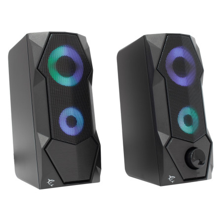 Altoparlanti white shark gaming speakers rgb/usb nero