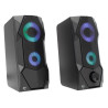 Altoparlanti white shark gaming speakers rgb/usb nero