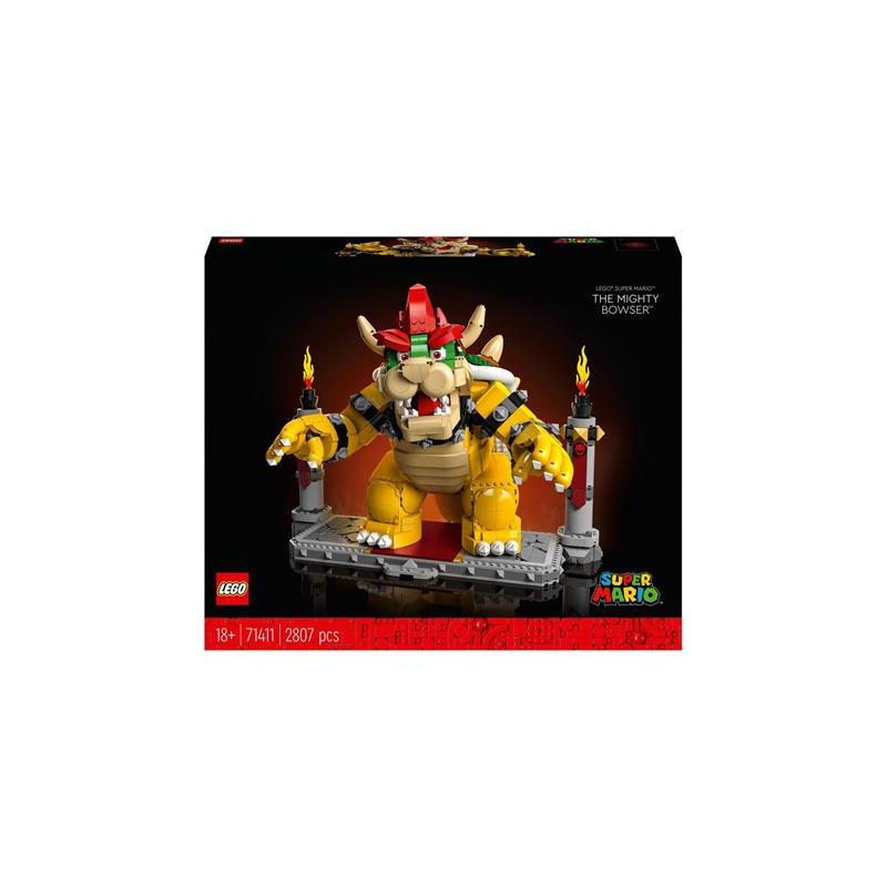 Set di costruzioni per adulti lego super mario 71411 il potente bowser