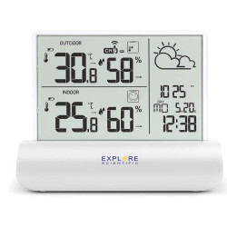 Stazione meteorologica explore scientific glass lcd weather station