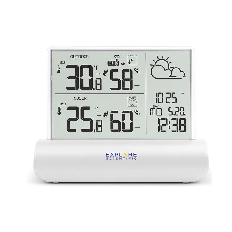 Stazione meteorologica explore scientific glass lcd weather station