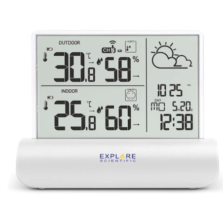 Stazione meteorologica explore scientific glass lcd weather station