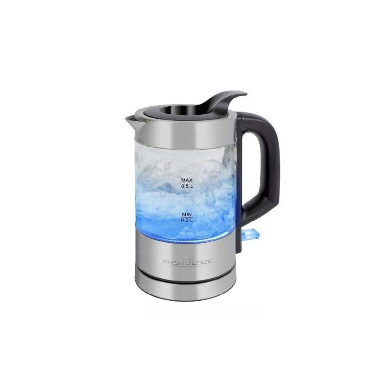 Bollitore proficook pc-wks 1228 g 0.5l 1100w in vetro e acciaio