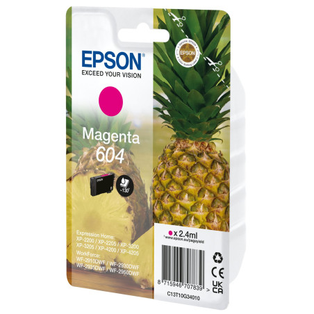 Cartuccia epson 604 per stampante 2.4ml magenta