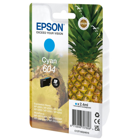 Cartuccia epson 604 per stampante 2.4ml ciano