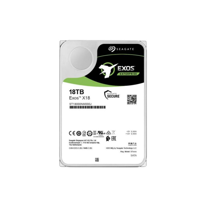 Hard disk 3,5 18tb seagate sata exos st18000nm000j *prodotto ricondizionato