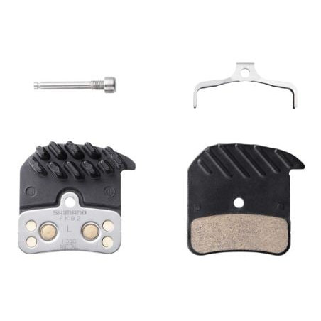 Pastiglie freno shimano ice tech h03c in metallo con alette di raffreddamento