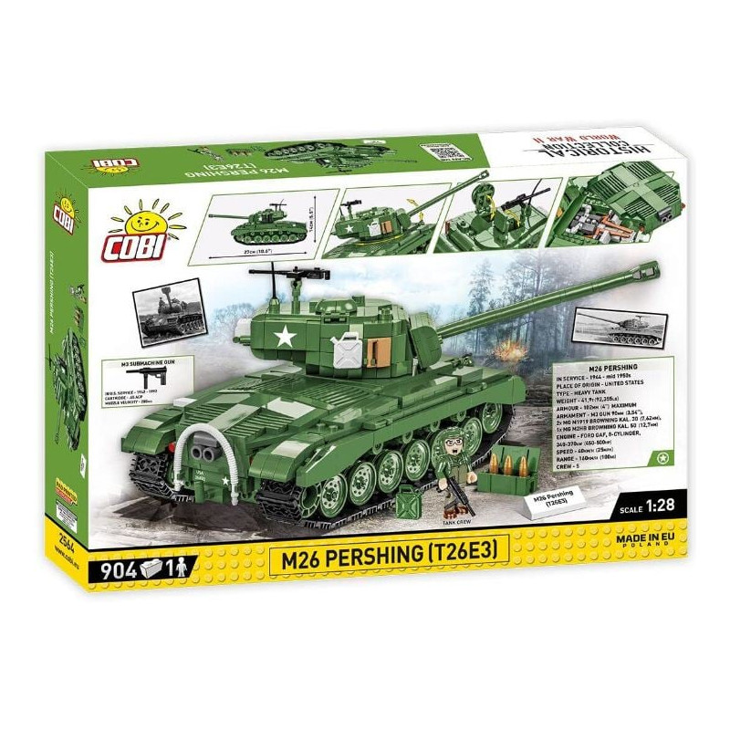 Cobi klocki collezione storica cobi ii carro armato hc wwii m26 pershing