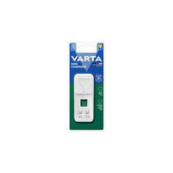 Caricabatterie varta mini per per 2 batterie aa/aaa bianco