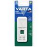 caricabatterie varta mini per per 2 batterie aa/aaa bianco