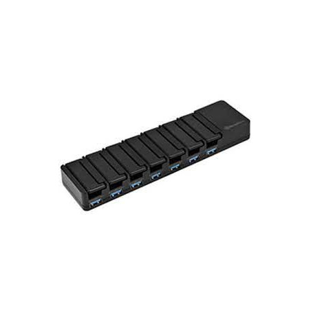 Hub usb silverstone sst-uc03b-pro 7 porte 36w nero [sst-uc03b-pro]