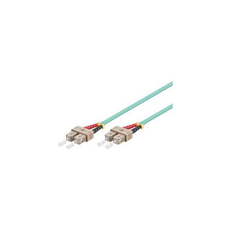 Cavo fibra ottica wp europe patch 2fo om3 scd/scd 10m aqua [wpc-fp3-5scsc-100]