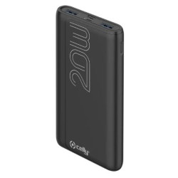 Batteria portatile celly powerbank pd20w 10000mah/nero [pbpd10000evobk]