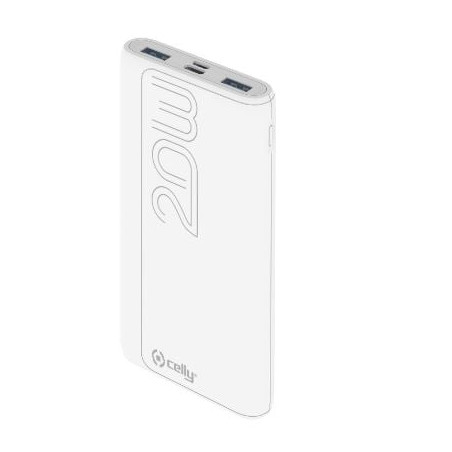 Batteria portatile celly pd20w powerbank pd20w 10000mah/bianco [pbpd10000evowh]