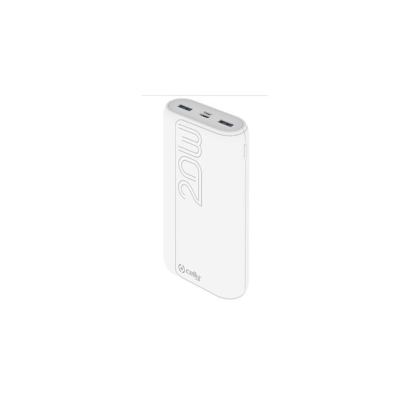 Batteria portatile celly pd20w powerbank pd20w 20000mah/bianco [pbpd20000evowh]
