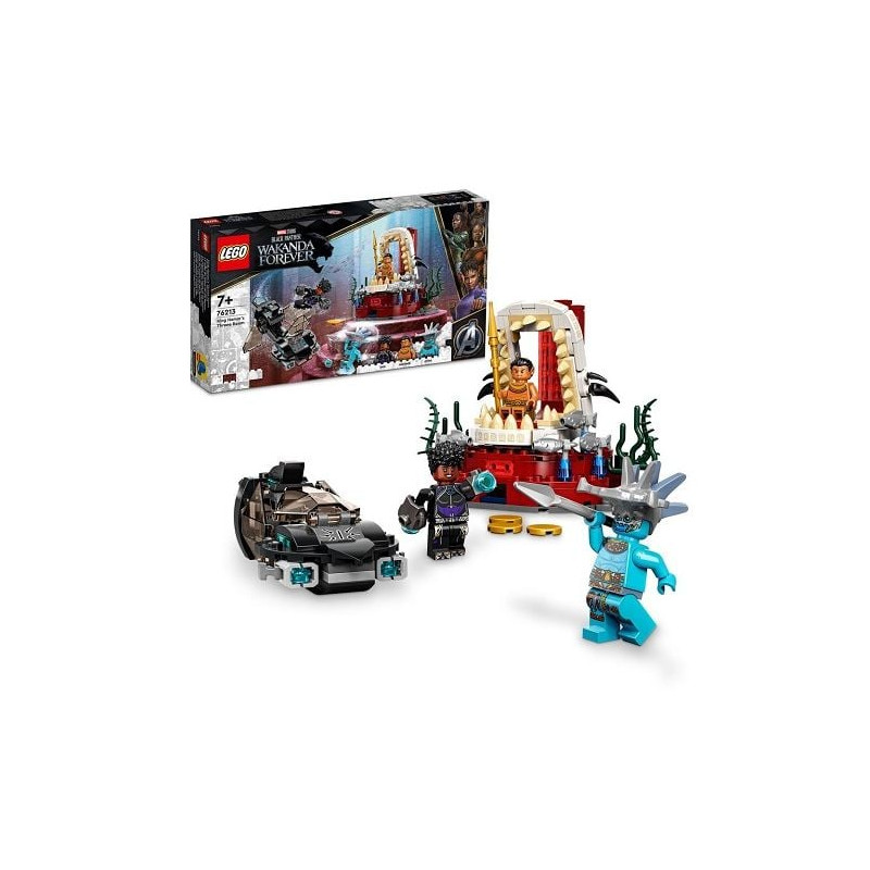 Gioco da costruzione lego marvel la sala del trono di re namor [76213]
