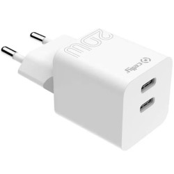 Alimentatore da rete celly 2usb-c 20w bianco [tc2usbc20wwh]