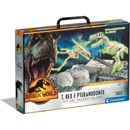 Gioco educativo clementoni jurassic world 3 t-rex e pteranodonte