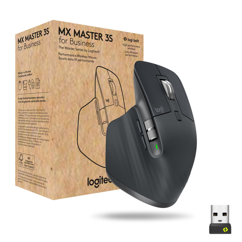 Mouse logitech mx master 3s for business grafite emea [910-006582]