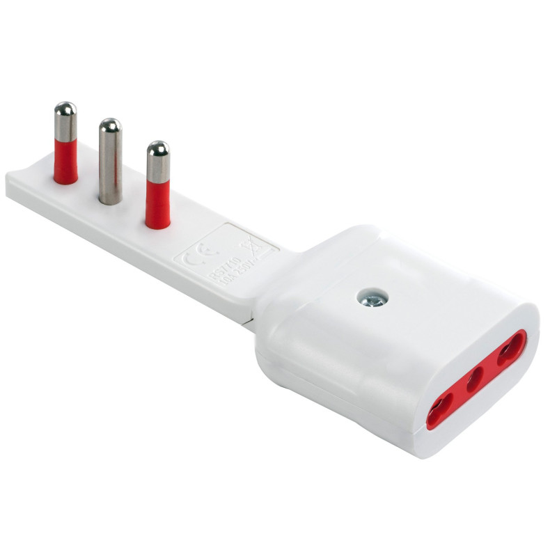 Spina triplo rosi extrapiatto salvaspazio extra flat spina e presa