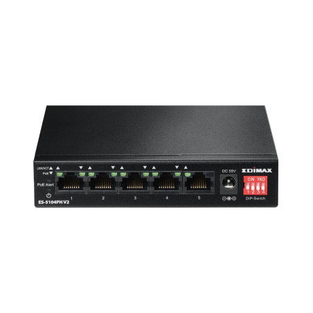 Switch edimax es-5104ph v2 fast ethernet 10/100 4 porte poe+