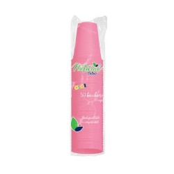 Bicchiere biodegradabili natural bibo 200cc 50pz rosa [5588915]