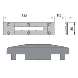 Contropiastra serrature cisa 06277-41-0 in nylon [06277.41.0]
