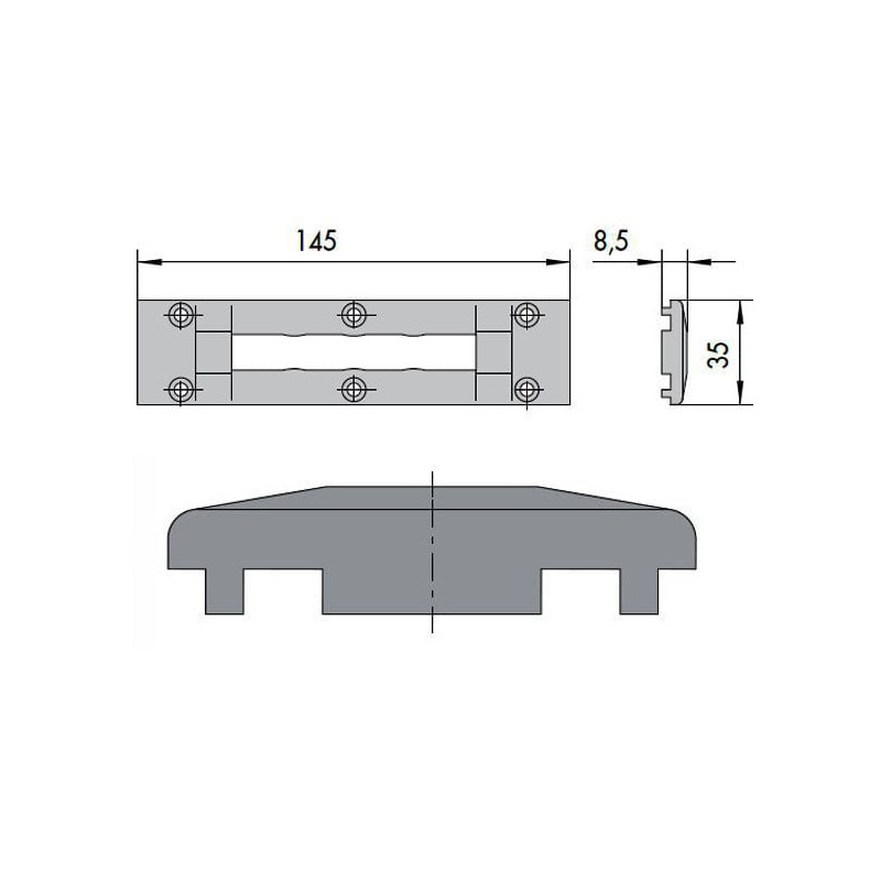 Contropiastra serrature cisa 06277-41-0 in nylon [06277.41.0]