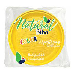 Piatto dessert natural bibo pz 20 giallo [5585903]