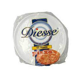 Piatto per pizza natural bibo in polpa di cellulosa 8-pz bianco