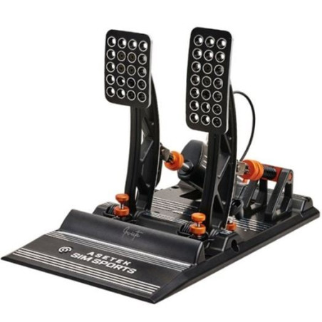 Pedeliera asetek acceleratore e del freno invicta sim racing nero/arancione