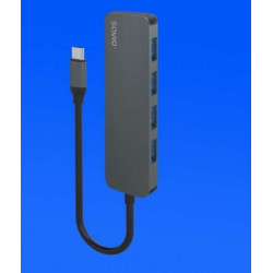 Hub usb savio ak-54 hub 4 porte usb-c 3.1 gen1 grigio [nusaous4psak054]