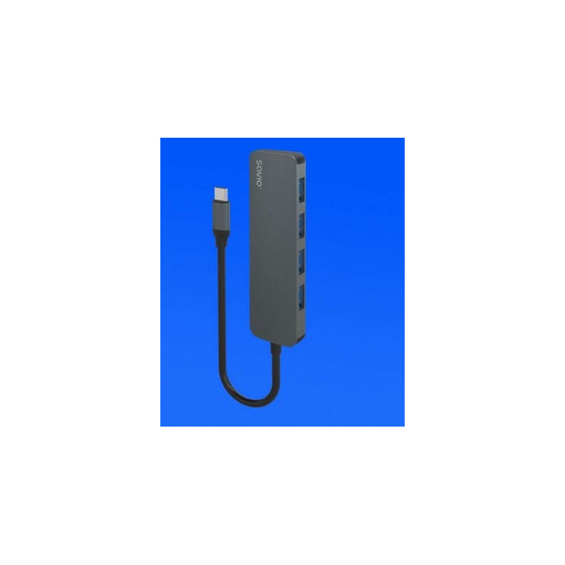 Hub usb savio ak-54 hub 4 porte usb-c 3.1 gen1 grigio [nusaous4psak054]