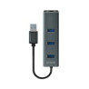 Hub usb savioak-58 hub usb-a 3.1 gen1 3 porte grigio [nusaous3psak058]